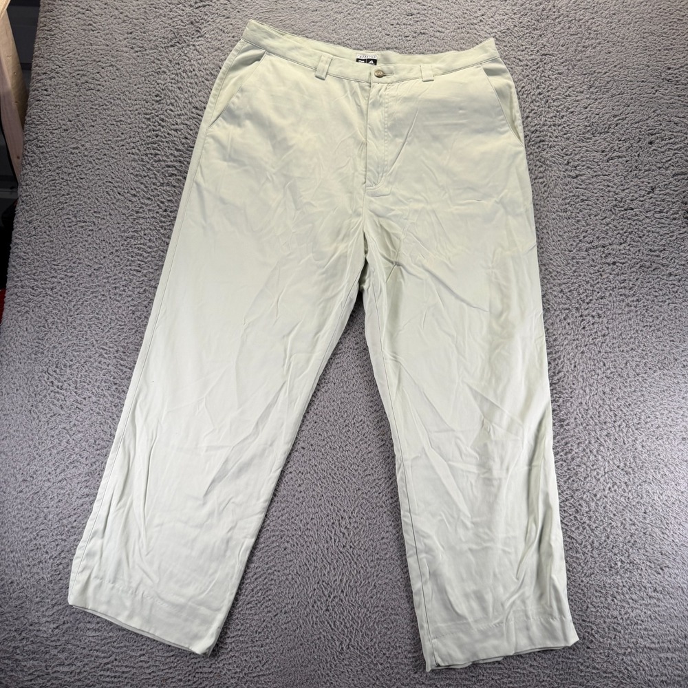 Adidas‎ Pant Men's 38x31 Beige Nylon Golf Chino Straight Leg Performance Stretch